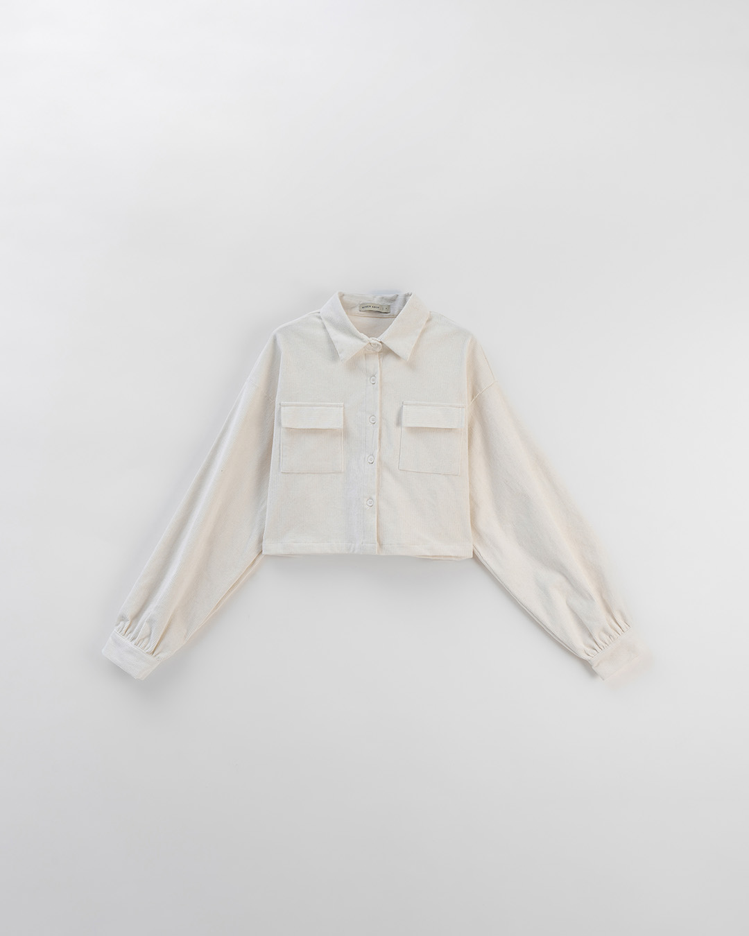 コーデュロイ ショート丈 長袖シャツ 2色展開