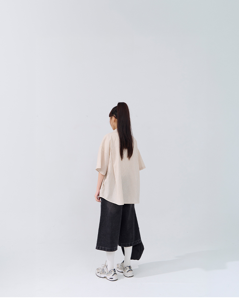 チェックワンポケット半袖シャツ 2色展開