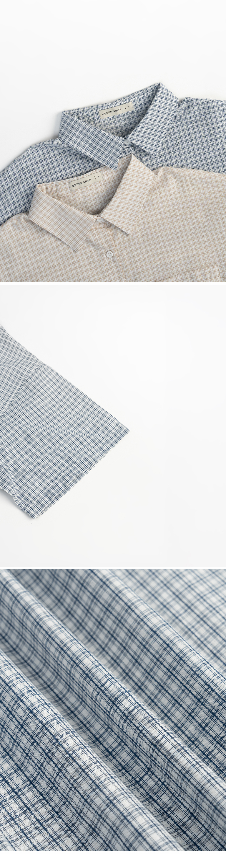チェックワンポケット半袖シャツ 2色展開