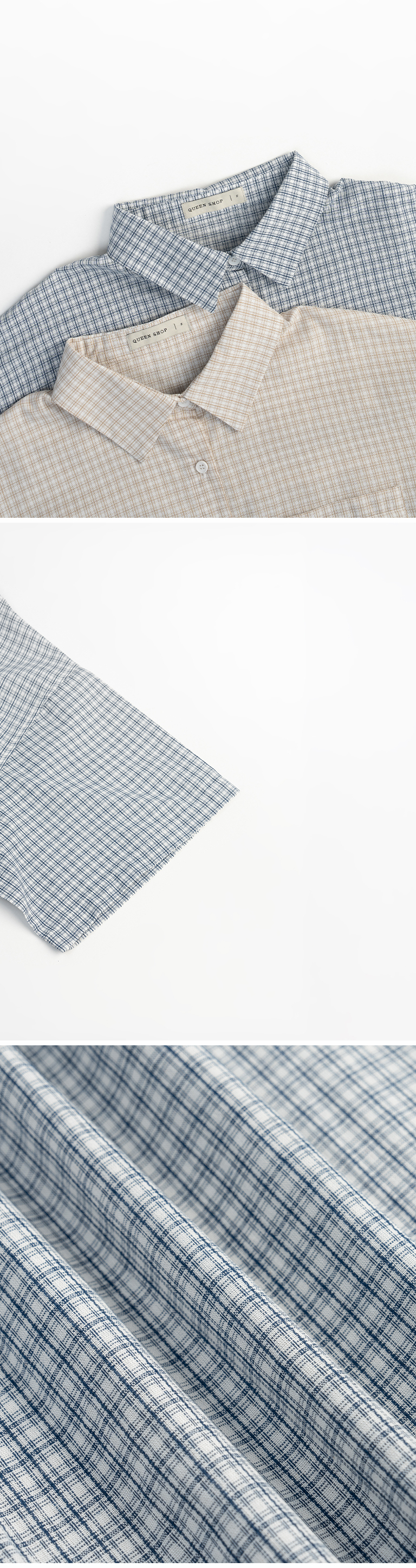 チェックワンポケット半袖シャツ 2色展開