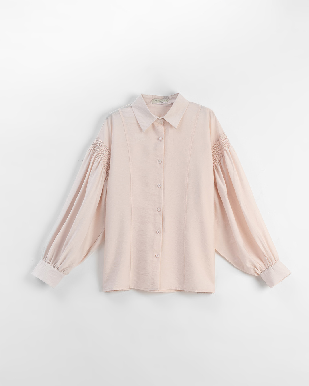 春1尚未收到---ギャザースリーブシアーシャツ 3色展開