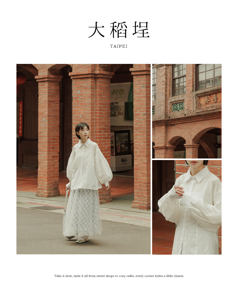 春1尚未收到---ギャザースリーブシアーシャツ 3色展開