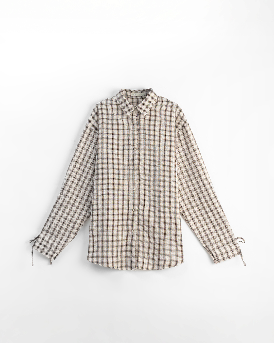 チェックドロストスリーブシャツ 2色展開