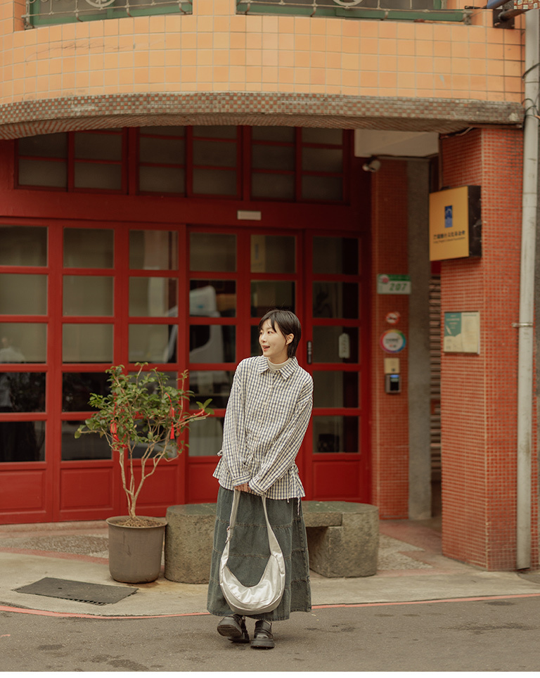 チェックドローストリングシャツ 2色展開