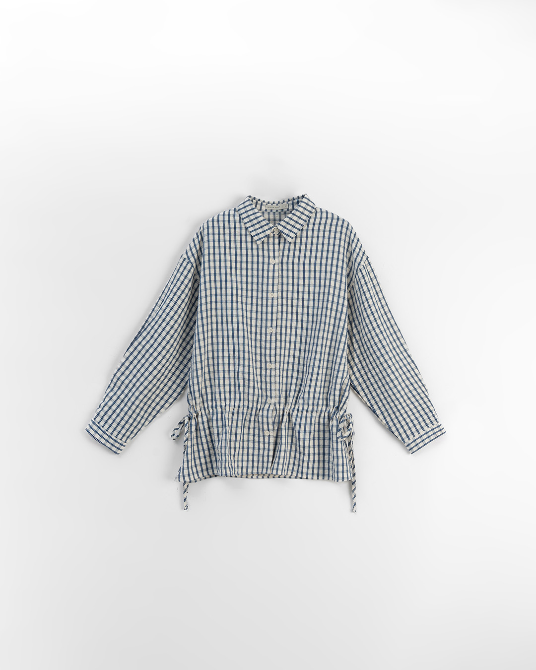 チェックドローストリングシャツ 2色展開