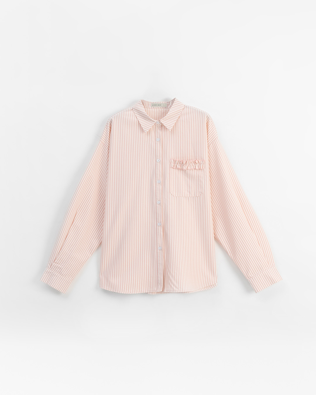 チェックフリルポケットシャツ 2色展開