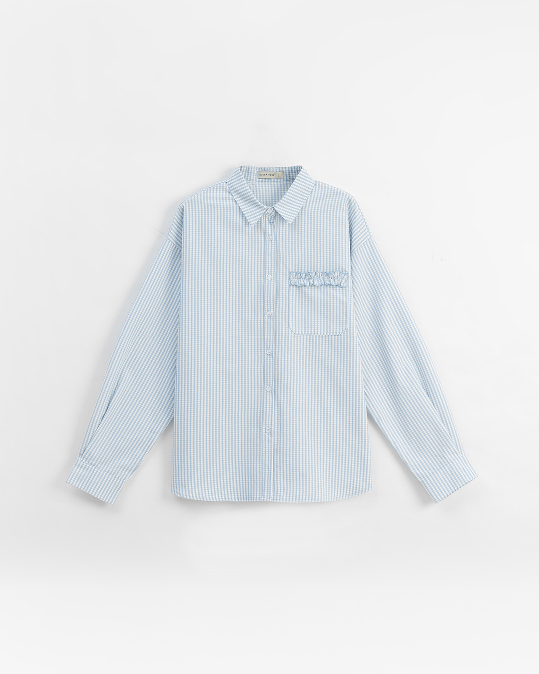 チェックフリルポケットシャツ 2色展開