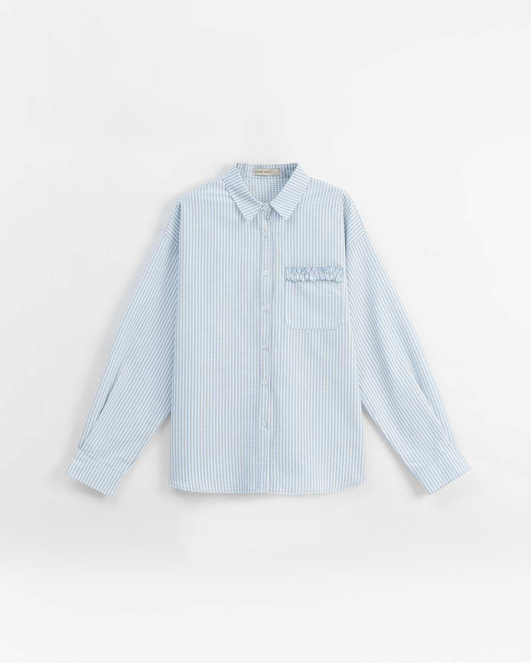チェックフリルポケットシャツ 2色展開