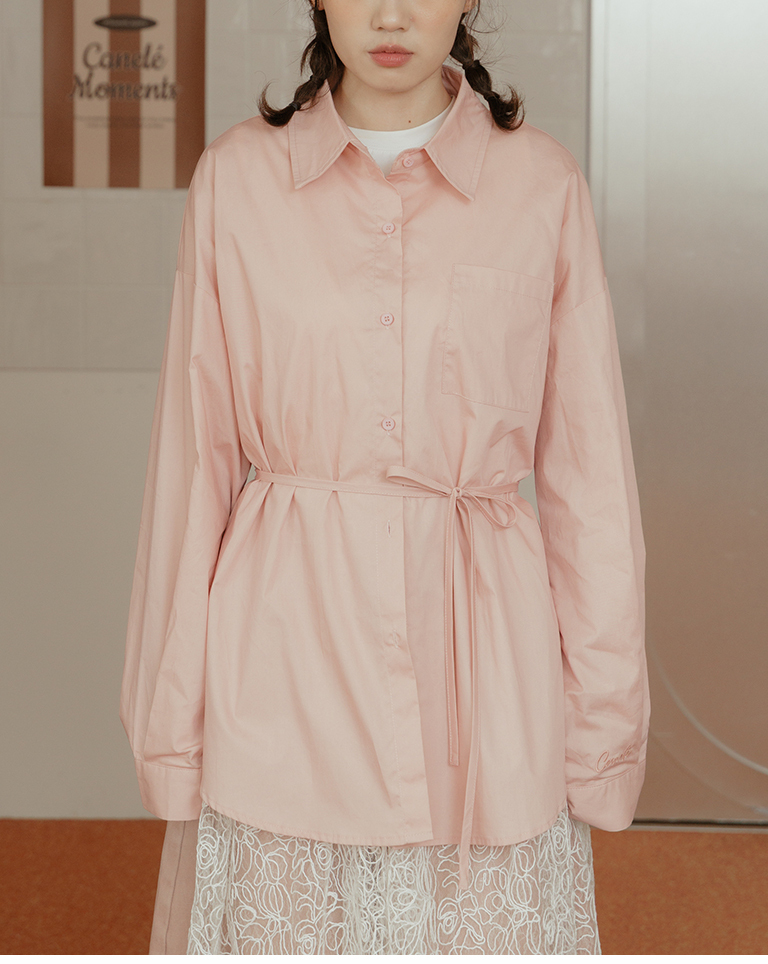 オーバーサイズリボン付きシャツ 3色展開