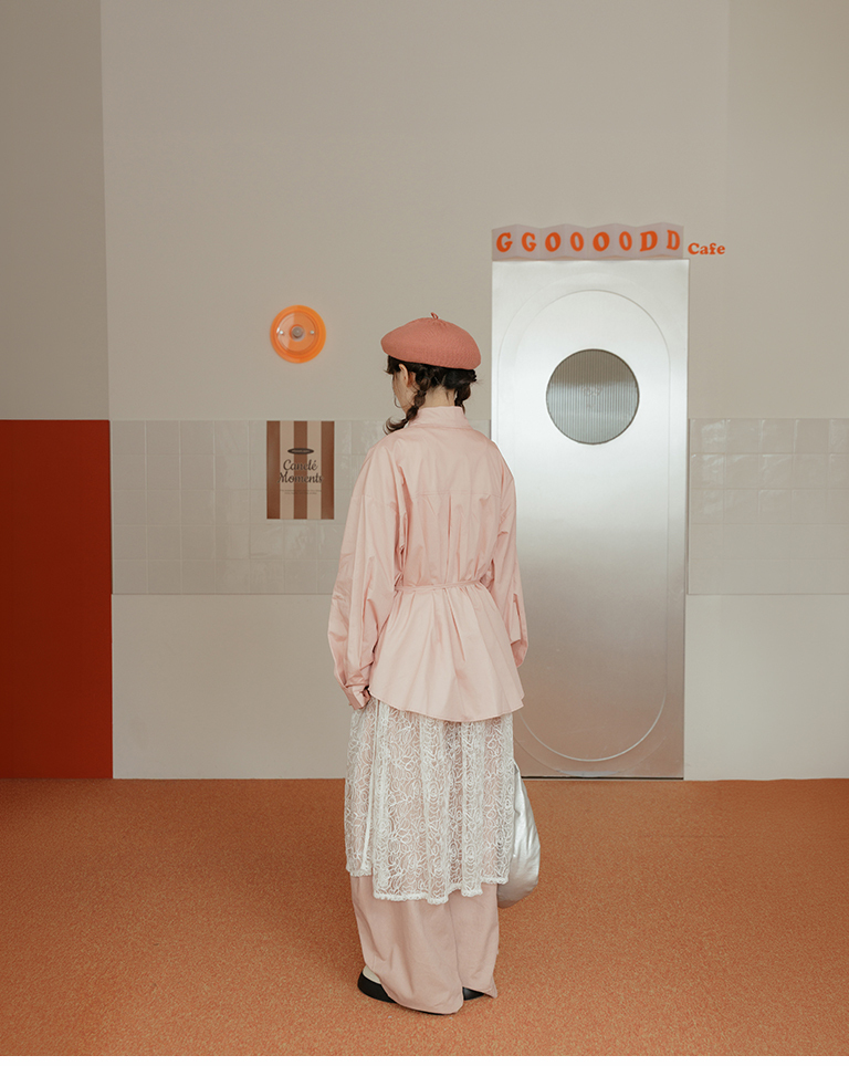 オーバーサイズリボン付きシャツ 3色展開