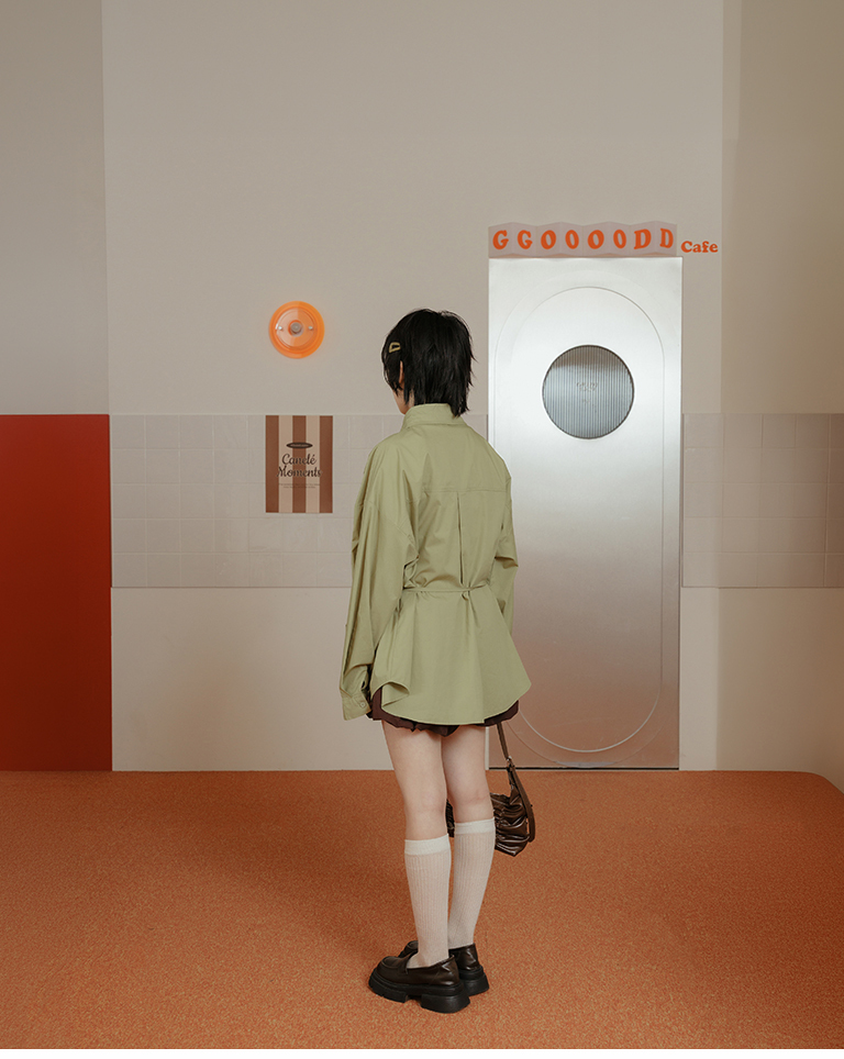 オーバーサイズリボン付きシャツ 3色展開