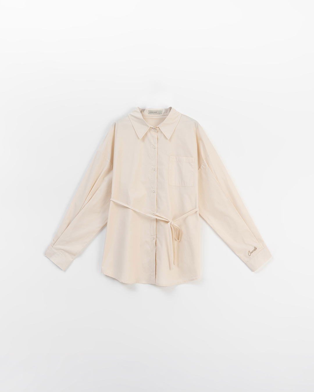 オーバーサイズリボン付きシャツ 3色展開