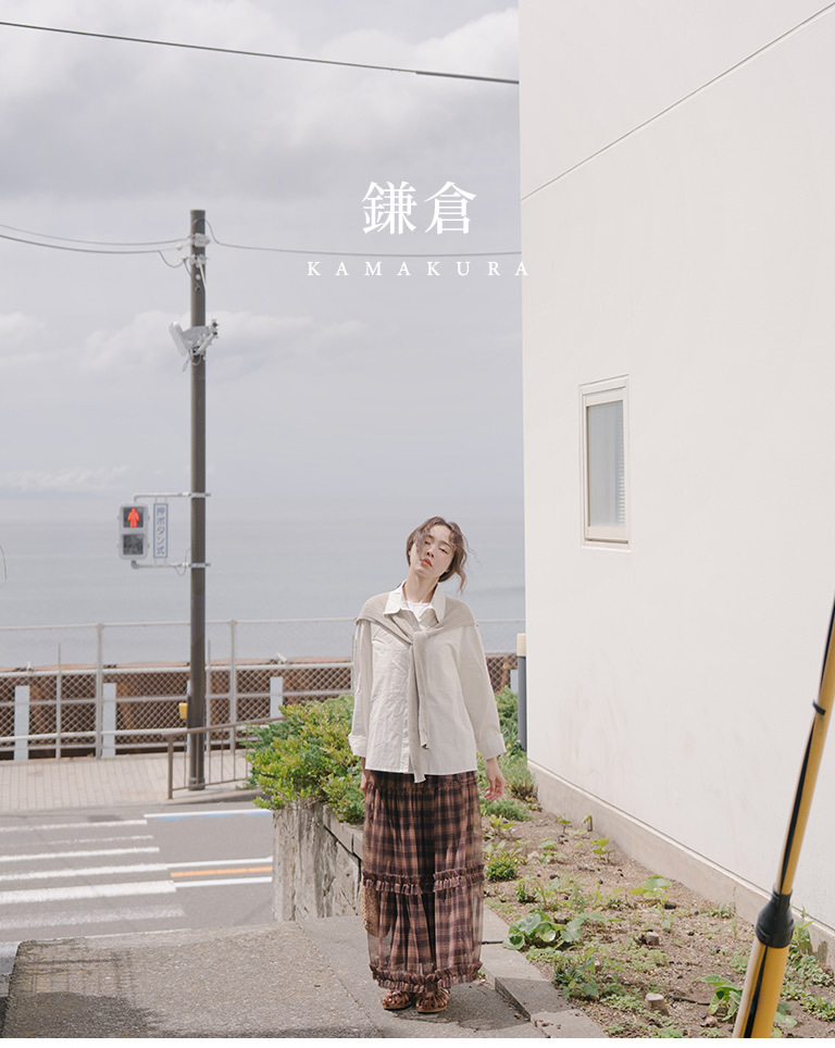ニットショール付きプレーンシャツ 6色展開