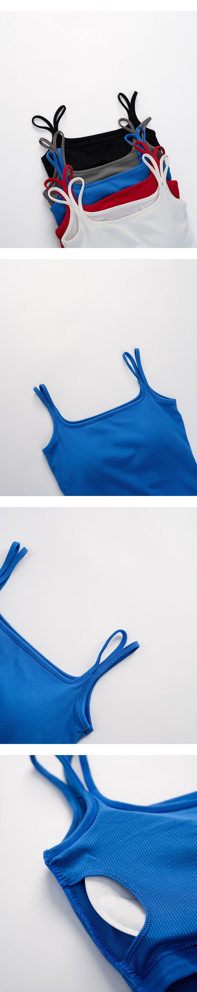 ダブルストラップブラトップキャミ５色展開 S/M