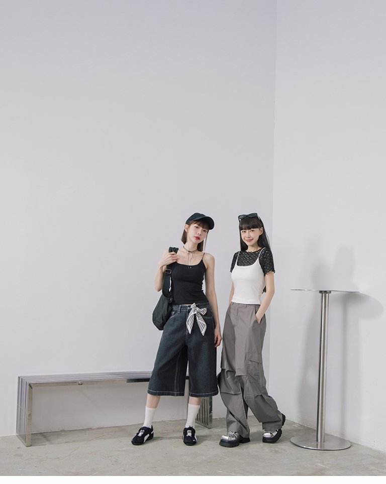 カップ付バックオープンきキャミ 5色展開
