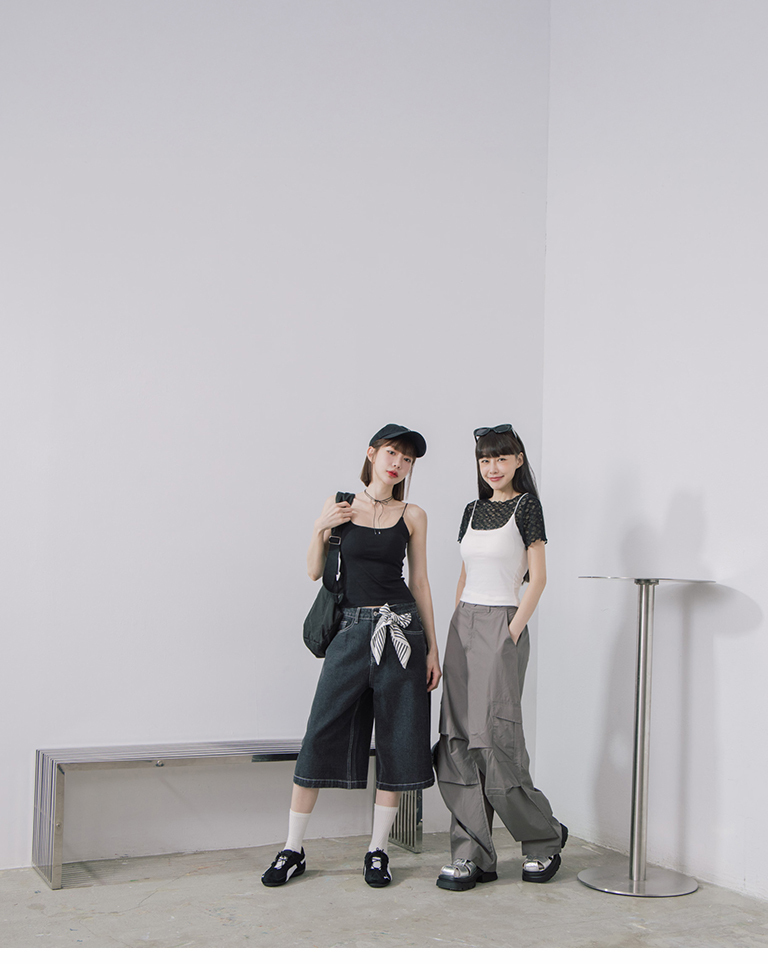カップ付バックオープンきキャミ 5色展開