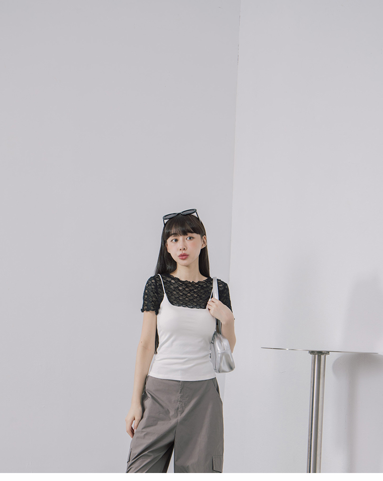 カップ付バックオープンきキャミ 5色展開