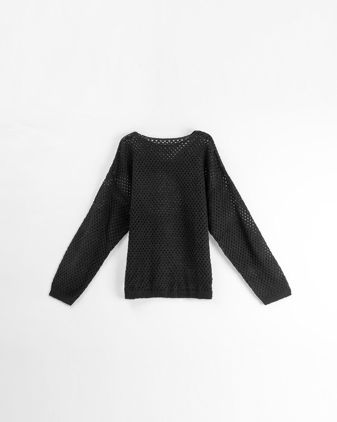 透かし編みワイドネックニット4色展開