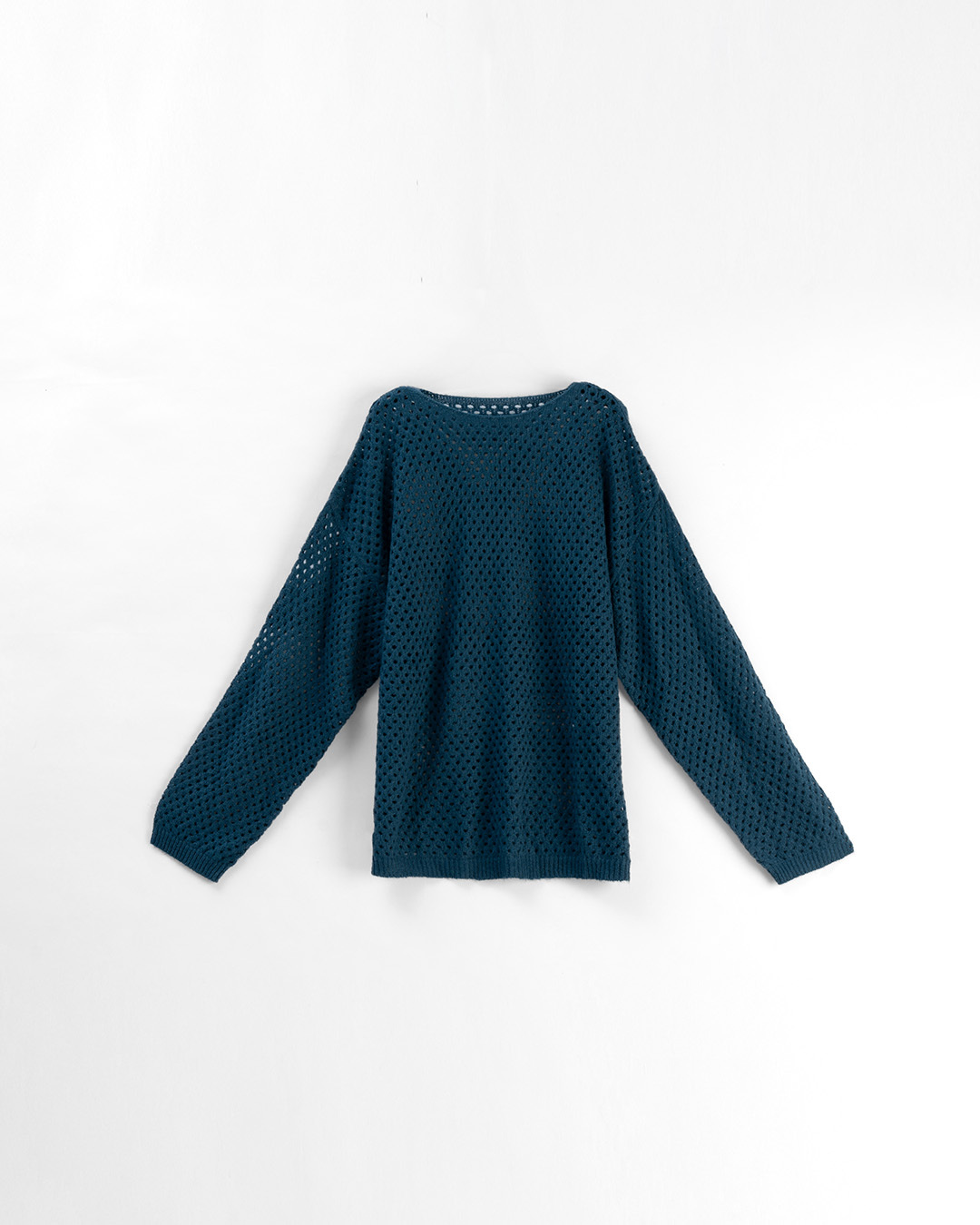 透かし編みワイドネックニット4色展開