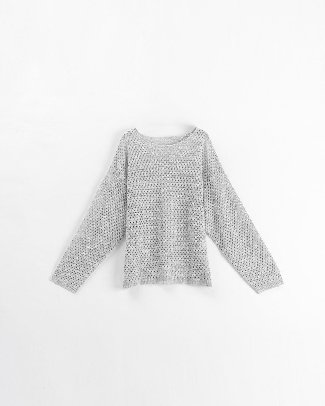 透かし編みワイドネックニット4色展開