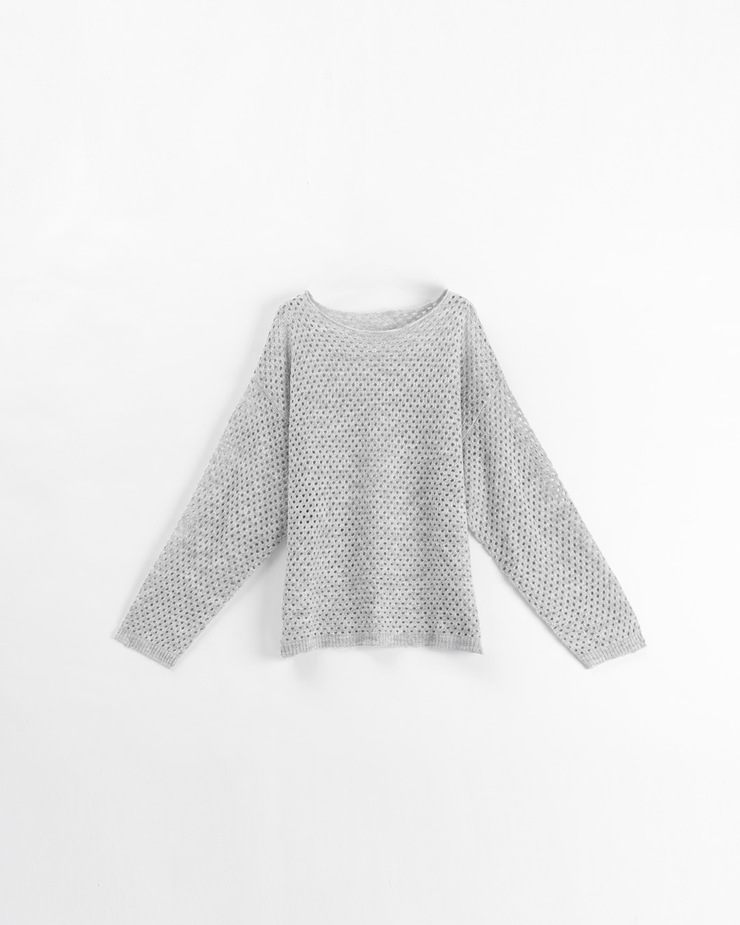 透かし編みワイドネックニット4色展開