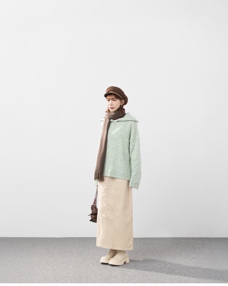 ハーフプラケットニット 4色展開