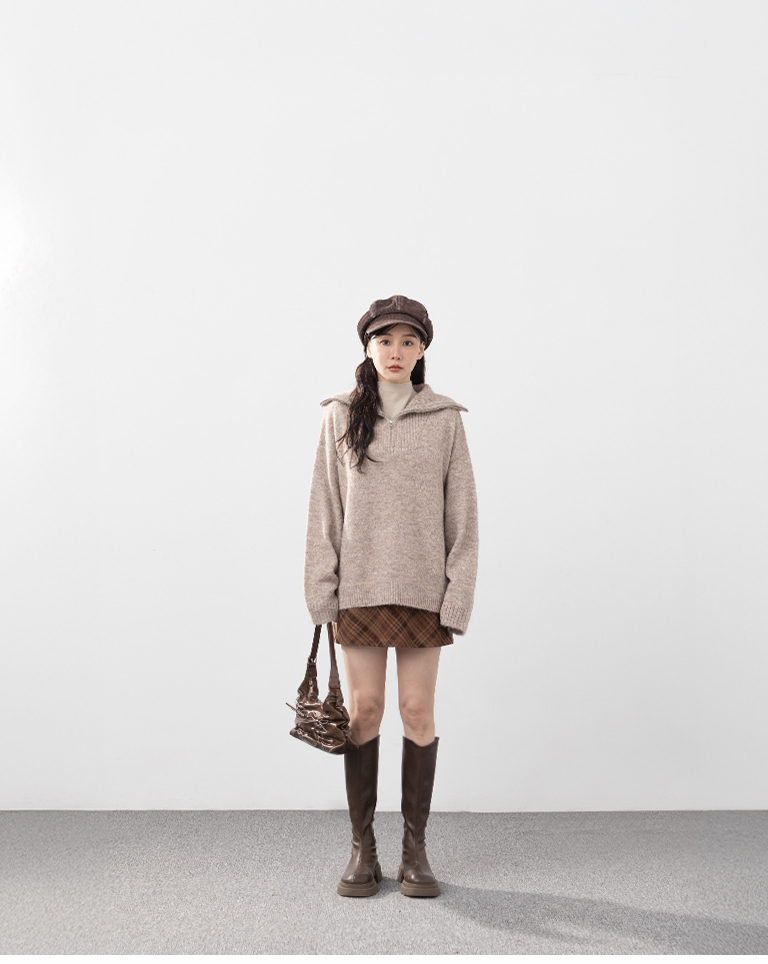 ハーフプラケットニット 4色展開