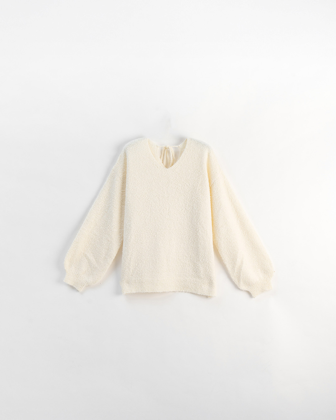 バックリボンボリュームスリーブニット 3色展開