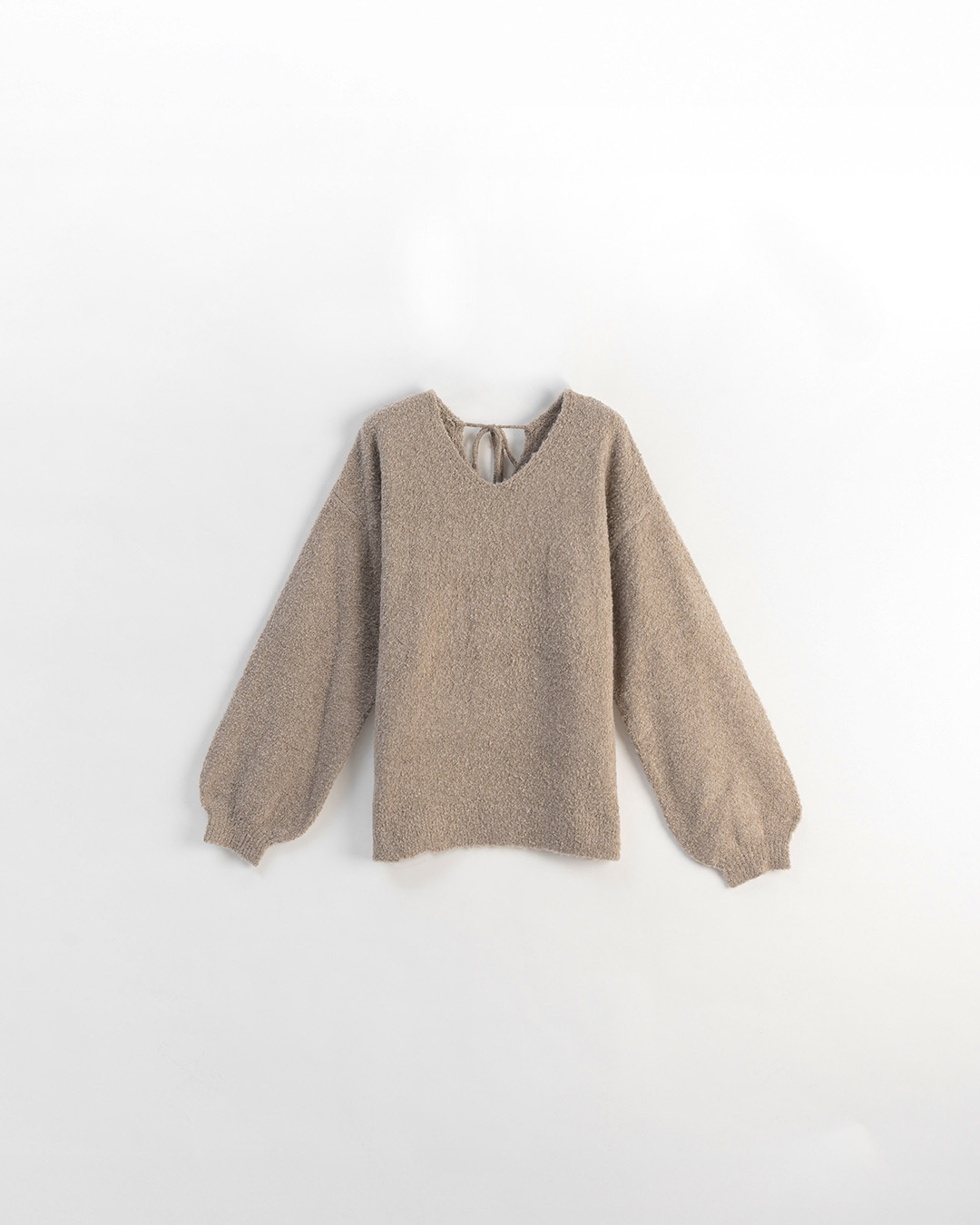 バックリボンボリュームスリーブニット 3色展開