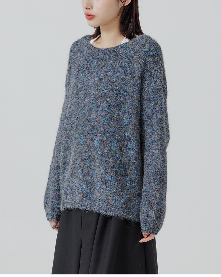 ミックスヤーンワイドニット 2色展開