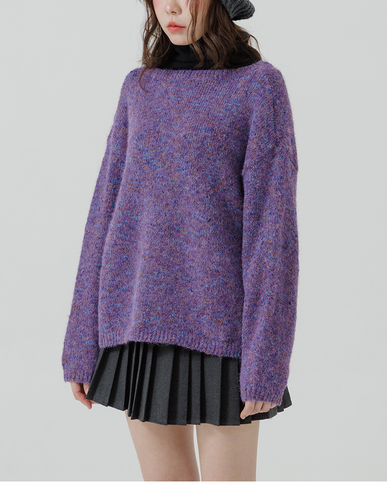 ミックスヤーンワイドニット 2色展開