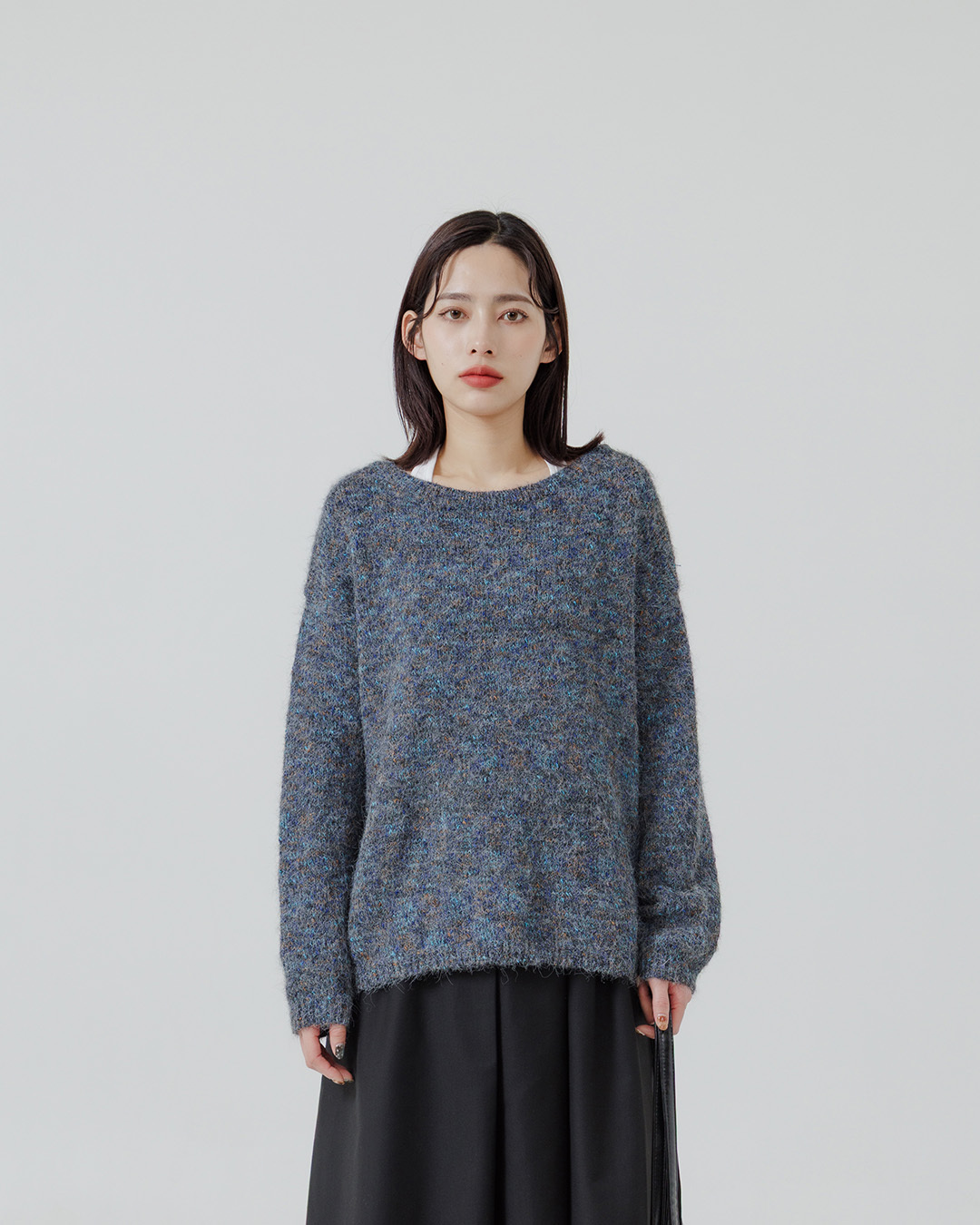 ミックスヤーンワイドニット 2色展開