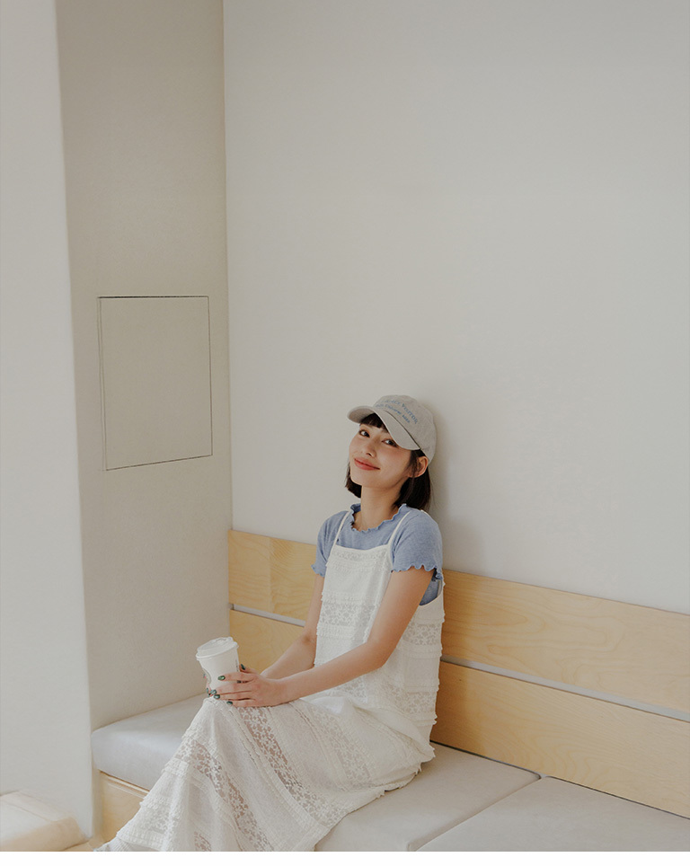 レース刺繍キャミワンピース 三色展開 01086957