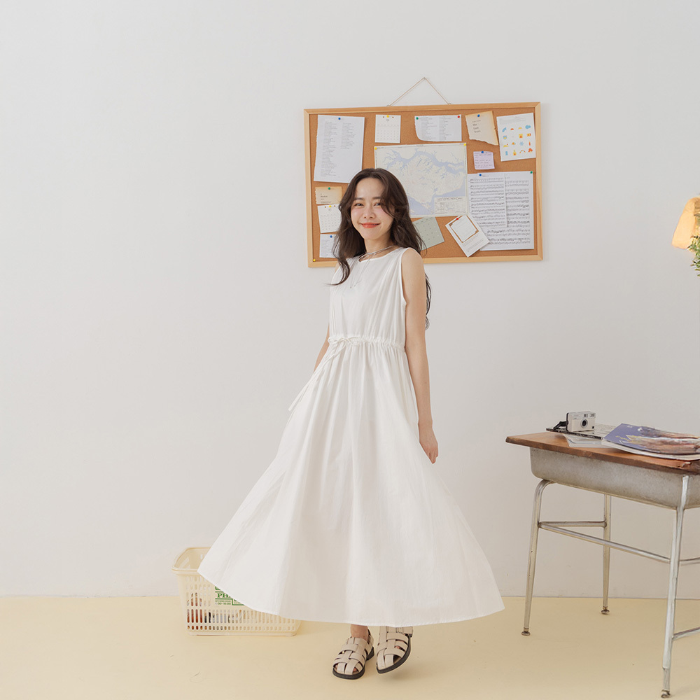 ウエストギャザーワンピース 2色展開