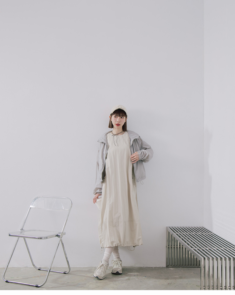ノースリーブバルーンワンピース 2色展開