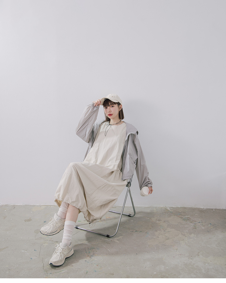 ノースリーブバルーンワンピース 2色展開