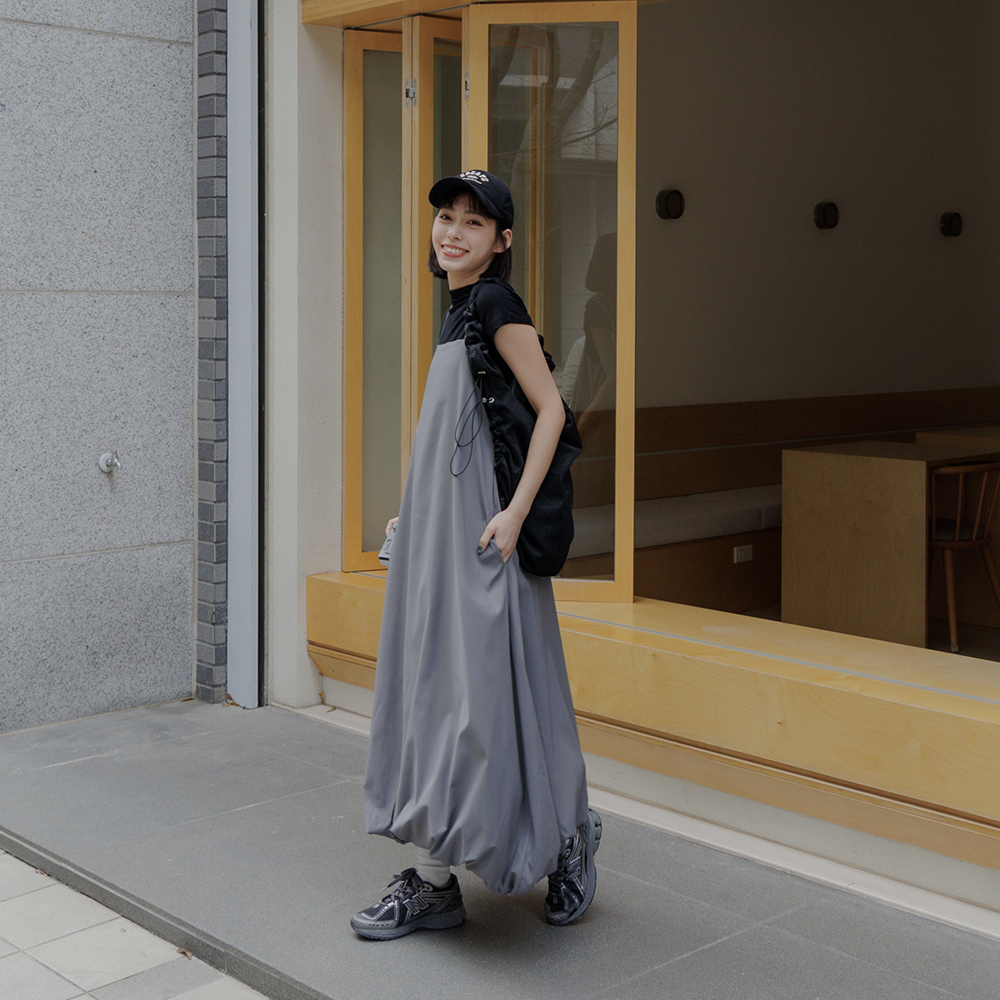 無地つぼみキャミワンピース 三色展開 01087035