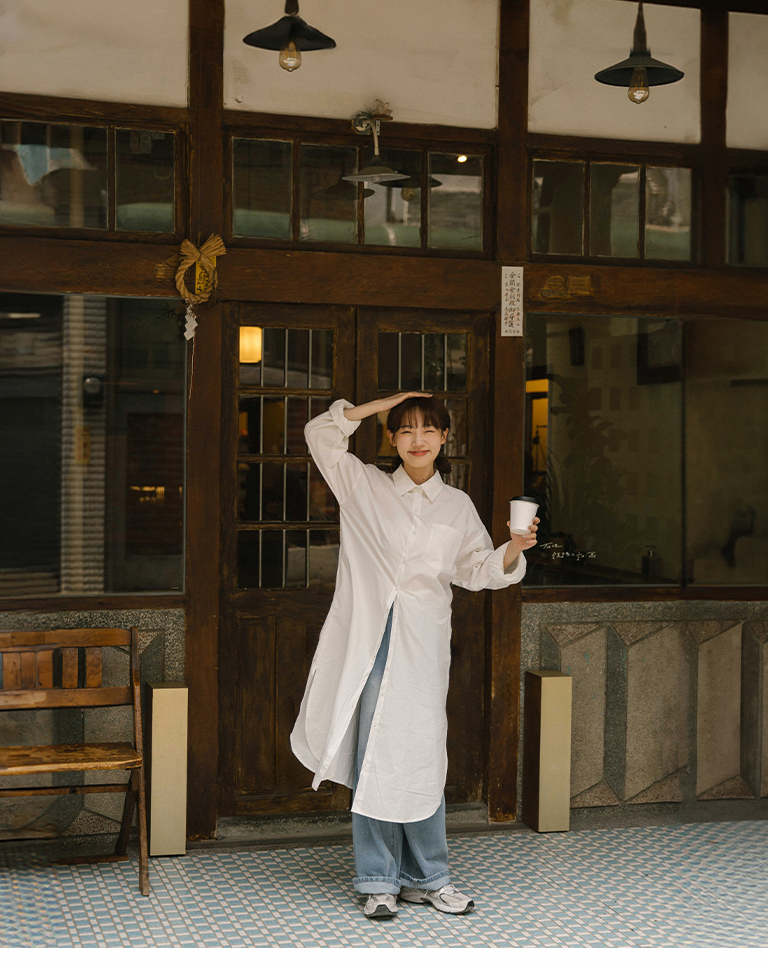 シングルポケットシャツワンピース 2色展開