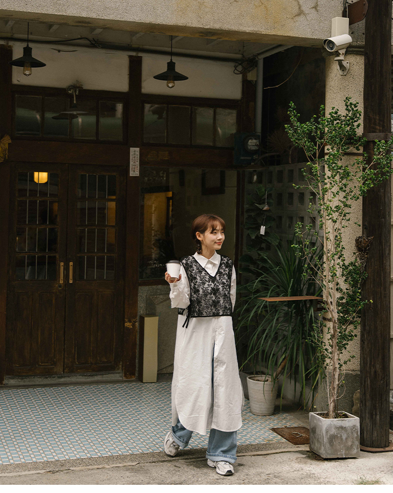 シングルポケットシャツワンピース 2色展開