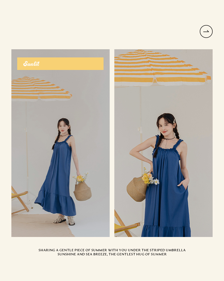 フリルストラップワンピース 2色展開