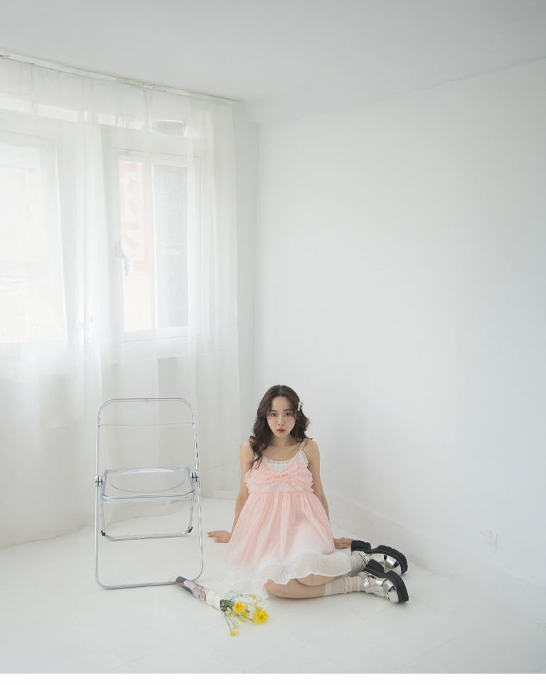 フリルミニキャミワンピース 2色展開