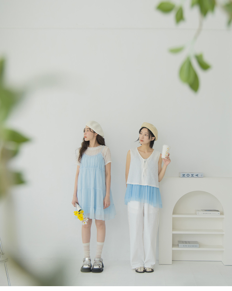 フリルミニキャミワンピース 2色展開