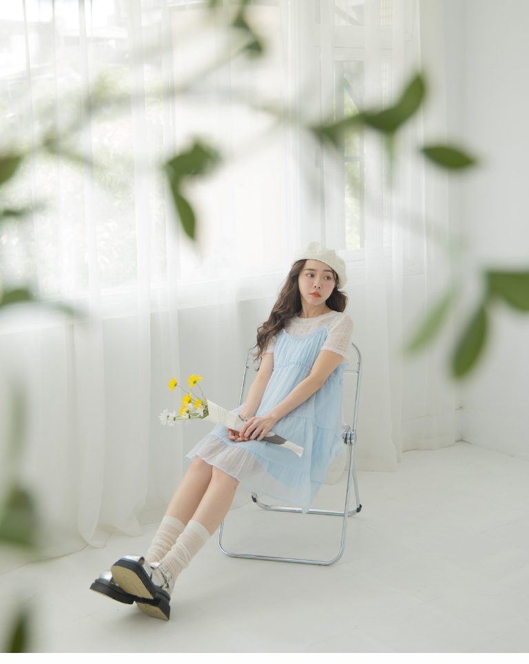 フリルミニキャミワンピース 2色展開