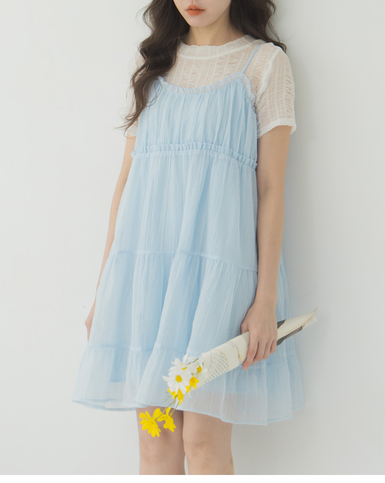 フリルミニキャミワンピース 2色展開