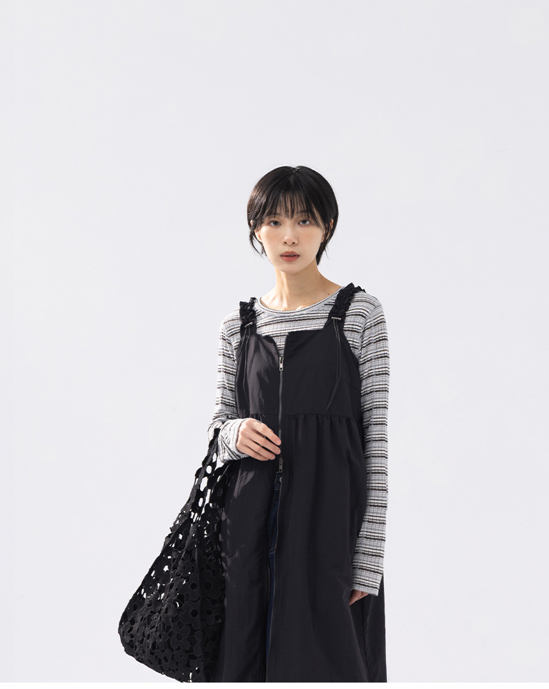 ストラップジップワンピース 2色展開