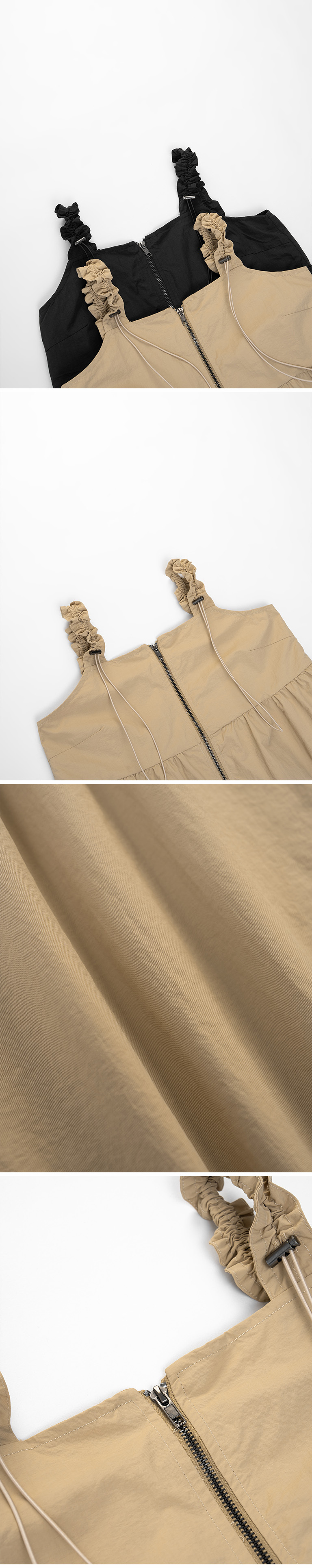 ストラップジップワンピース 2色展開