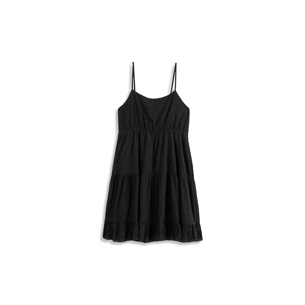 ドビー切り替えティアードワンピース 2色展開