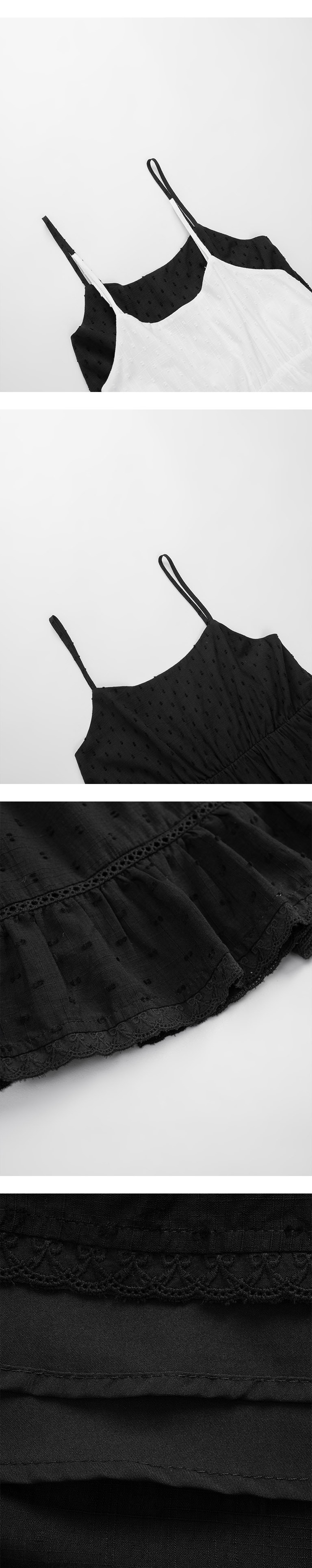 ドビー切り替えティアードワンピース 2色展開