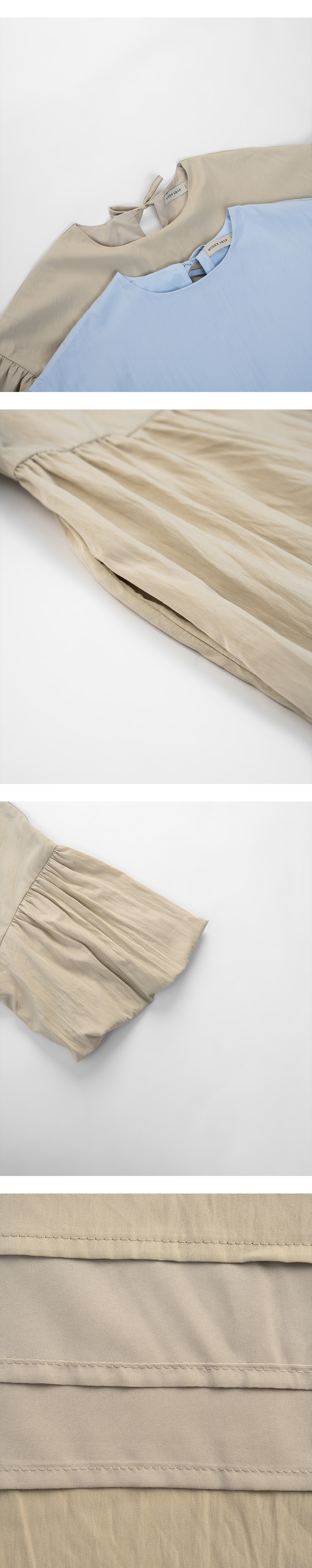 バルーンスリーブワンピース 2色展開