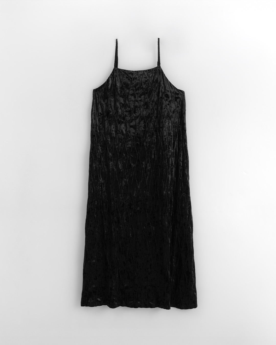 ベロアウェーブキャミワンピース